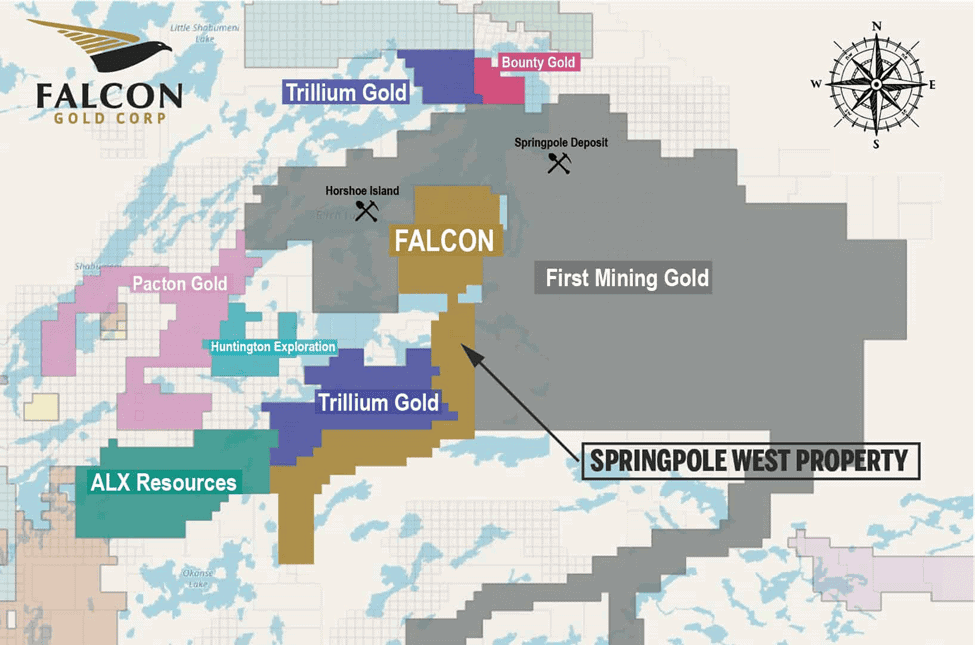 image 3 Vancouver, B.C., June 20th, 2023, Falcon Gold Corp.(FG: TSX-V), (3FA: GR), (FGLDF: OTCQB); (“Falcon” or the “Company”) is pleased to announce summer exploration has commenced at its Springpole West property in the Red Lake mining district.